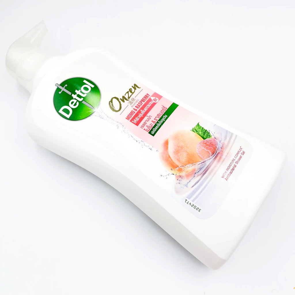 DETTOL เดทตอล เจลอาบน้ำ ออนเซ็น อโรมาติก โมโมะ ราสเบอร์รี่ 450 มล