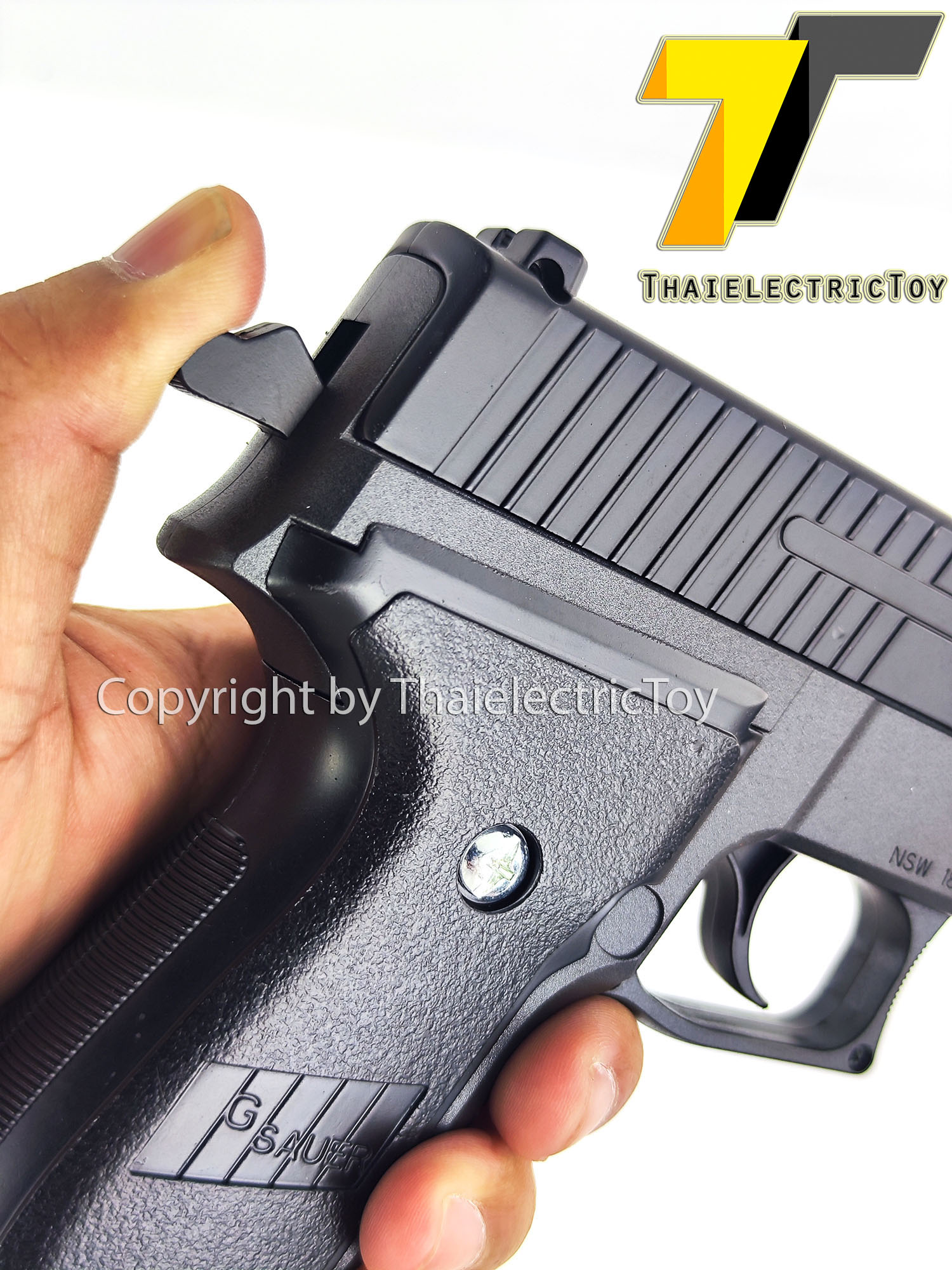 ปืนอัดลมเหล็ก sig sauer p226 ชักยิงทีล่ะนัด ลำกล้องยาว 7.5 นิ้ว หนัก 508 กรัม