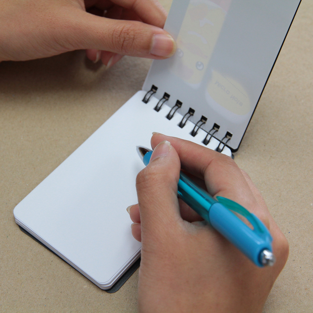 Spiral Notebooks with PP Covers Pencil Pattern MN-701