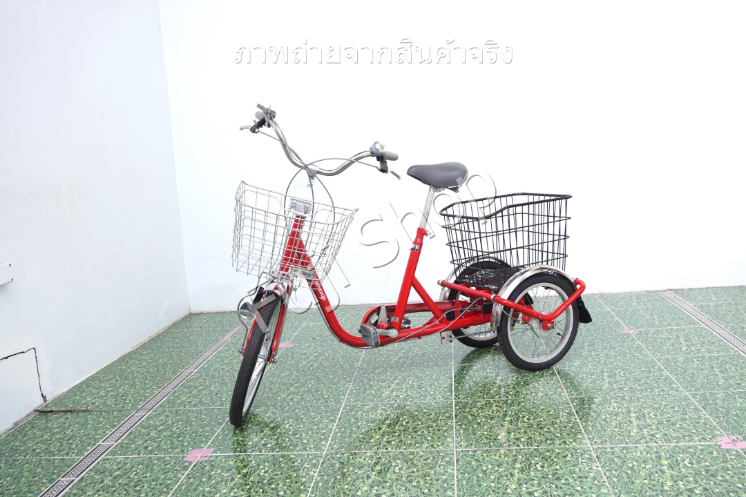 จักรยานสามล้อญี่ปุ่น - ล้อ 20/16 นิ้ว - ไม่มีเกียร์ - Beneroll - สีแดง [จักรยานมือสอง]