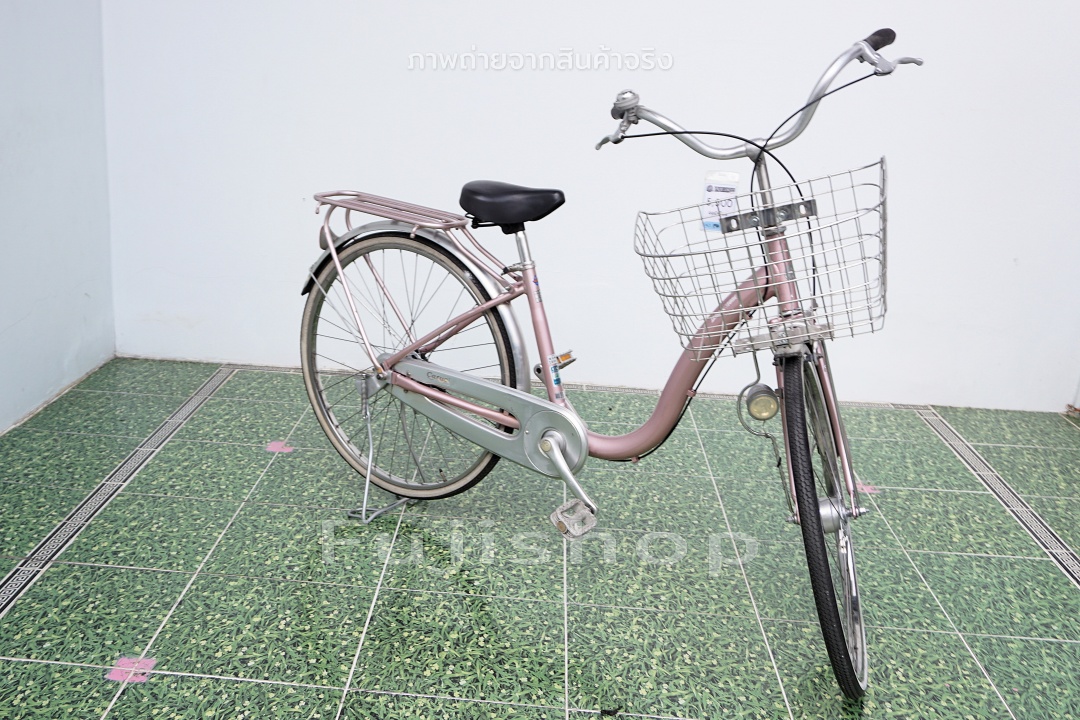 จักรยานแม่บ้านญี่ปุ่น - ล้อ 26 นิ้ว - ไม่มีเกียร์ - อลูมิเนียม - ไฟหน้าอัตโนมัติ - Bridgestone - สีม่วง [จักรยานมือสอง]