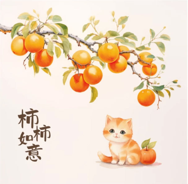 cat-1129 *สินค้าหมด* ชุดปักครอสติช ลายแมวน้อยช่อส้ม (ปักเต็มผืนผ้า ไม่มีเดินเส้น ผ้า11CTพิมพ์ลาย ปัก 3 เส้นเล็ก) ขนาด 50*50 ซม.ผ้าครอสติช 11CTพิมพ์ลายปักบนผ้า ไหมคอตตอน 38 สี ผังลาย เข็ม