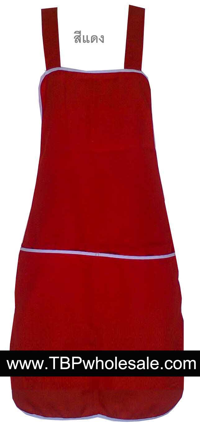 AP-002===ราคาส่ง 45 บาทต่อผืน ขั้นต่ำ 100 ผืน ผ้ากันเปื้อนเนื้อผ้าโซล่อนมีสายคล้องคอ,สายคาดเอว,กระเป๋าสองด้าน(มีหลายสีค่ะ) Tel:081-0110084/02-3972066