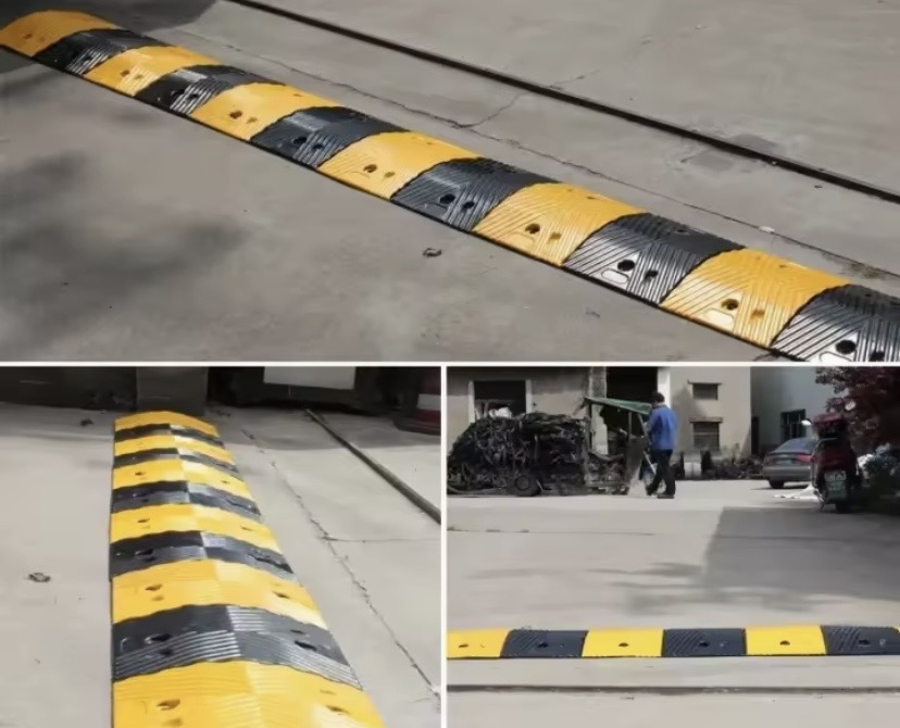 ยางชะลอความเร็ว/ยางลูกระนาด ขนาด35x100x5cm.รับนน.200ตัน นน.ยาง10.35กก.แถมฟรี พุกติดคั้ง