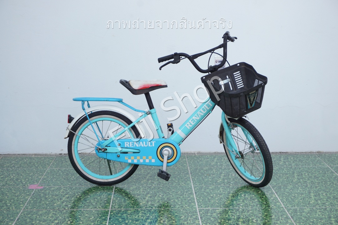 จักรยานเด็กญี่ปุ่น - ล้อ 16 นิ้ว - ไม่มีเกียร์ - Renault - สีฟ้า [จักรยานมือสอง]
