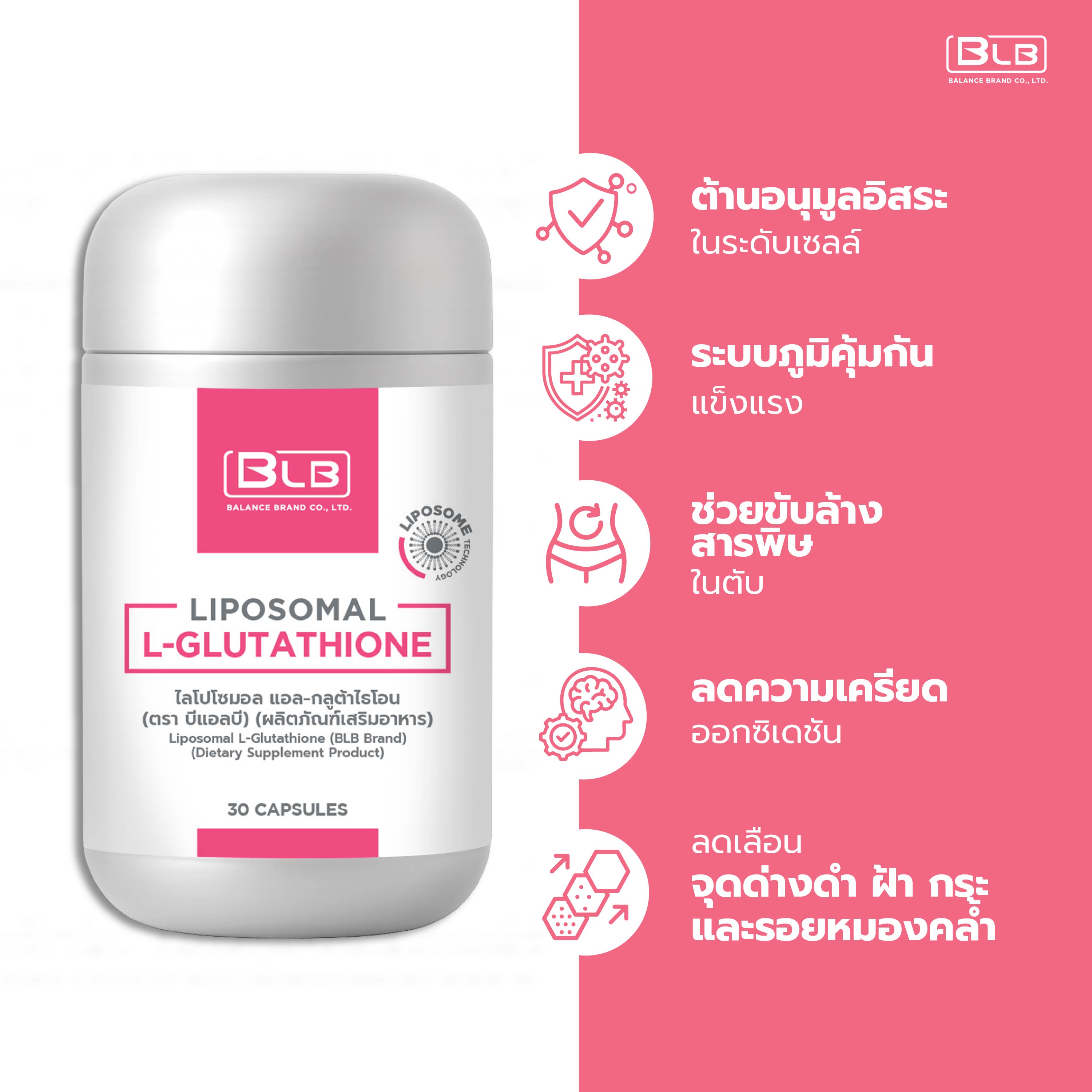 BLB Liposomal L-Glutathione: ผิวสวย สุขภาพดีจากภายใน สู่ภายนอก