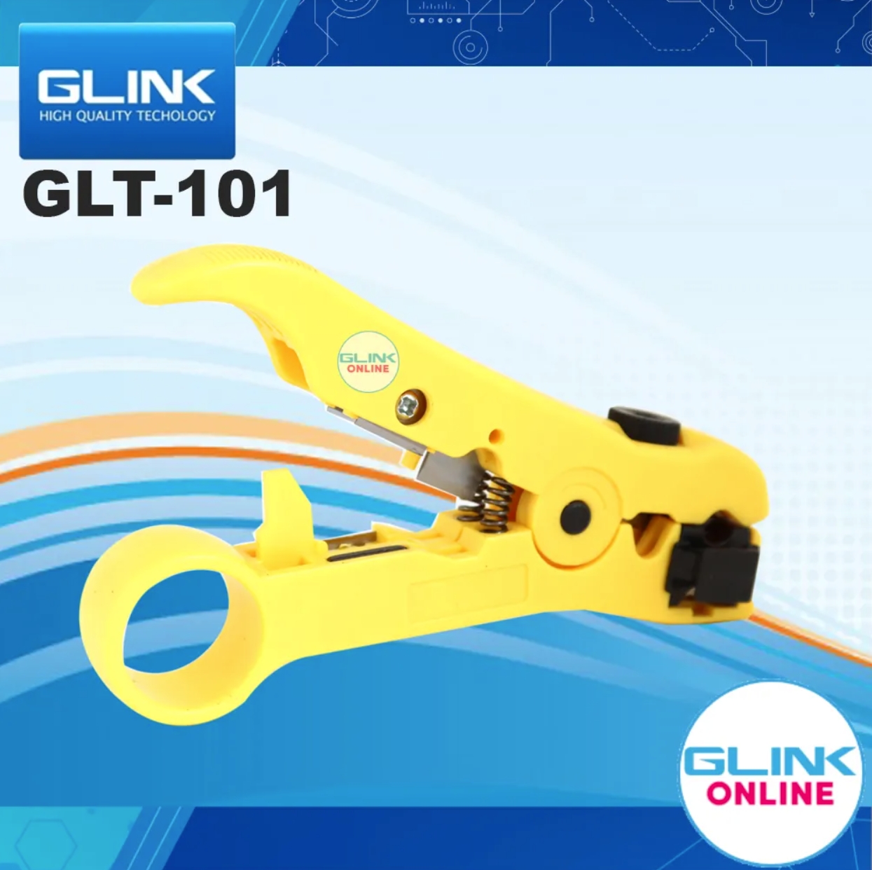 GLINK GLT-101 / GLT101 คีมปอกสายทีวี กล้องวงจรปิด Network Tool ปอกสายนำสัญญาณ RG59 / RG6 / RG7 / RG11 BY BILLIONAIRE SECURETECH GLT-101