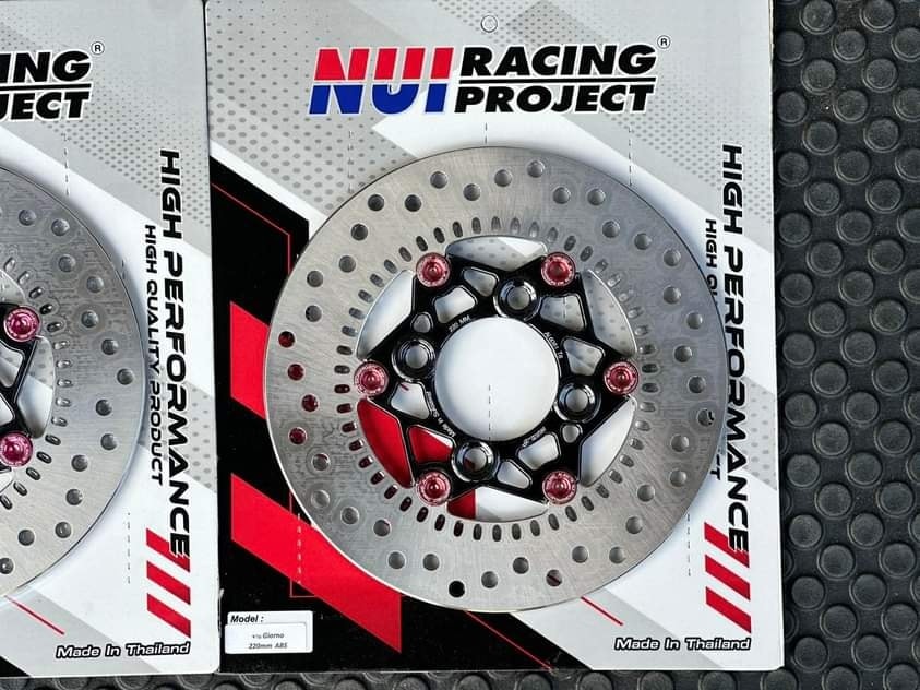 จานแท้ แต่งไส้ Nui racing สำหรับ Giorno + 🔥🔥 • ไส้ดำหมุดแดง • ไส้ดำหมุดส้ม • ไส้ดำหมุดชมพู • ไส้ดำหมุดเขียว • ไส้ดำหมุดน้ำเงิน ราคา2500