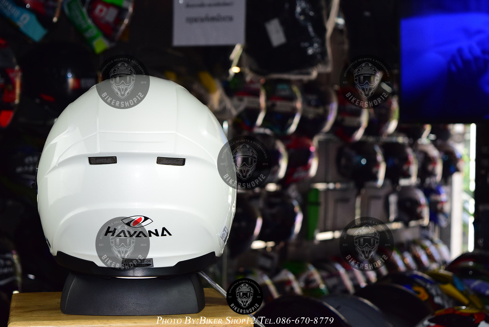 หมวกกันน็อค Real รุ่น HAVANA สีขาว