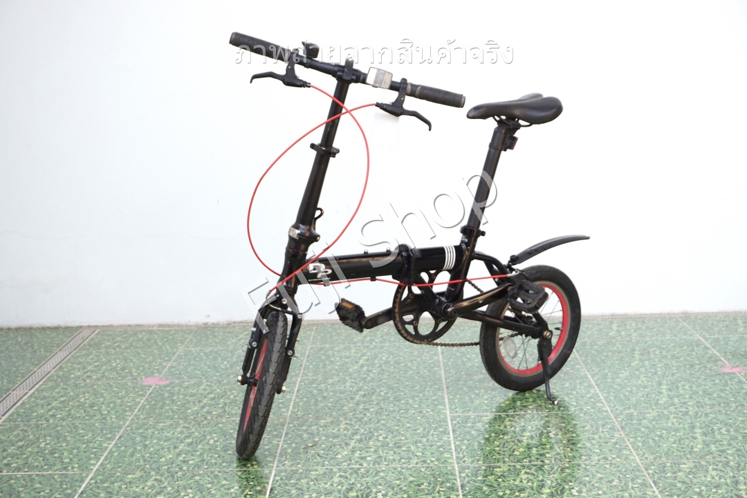 จักรยานพับได้ญี่ปุ่น - ล้อ 14 นิ้ว - ไม่มีเกียร์ - อลูมิเนียม - Deeper DE-Light8 - สีดำ [จักรยานมือสอง]