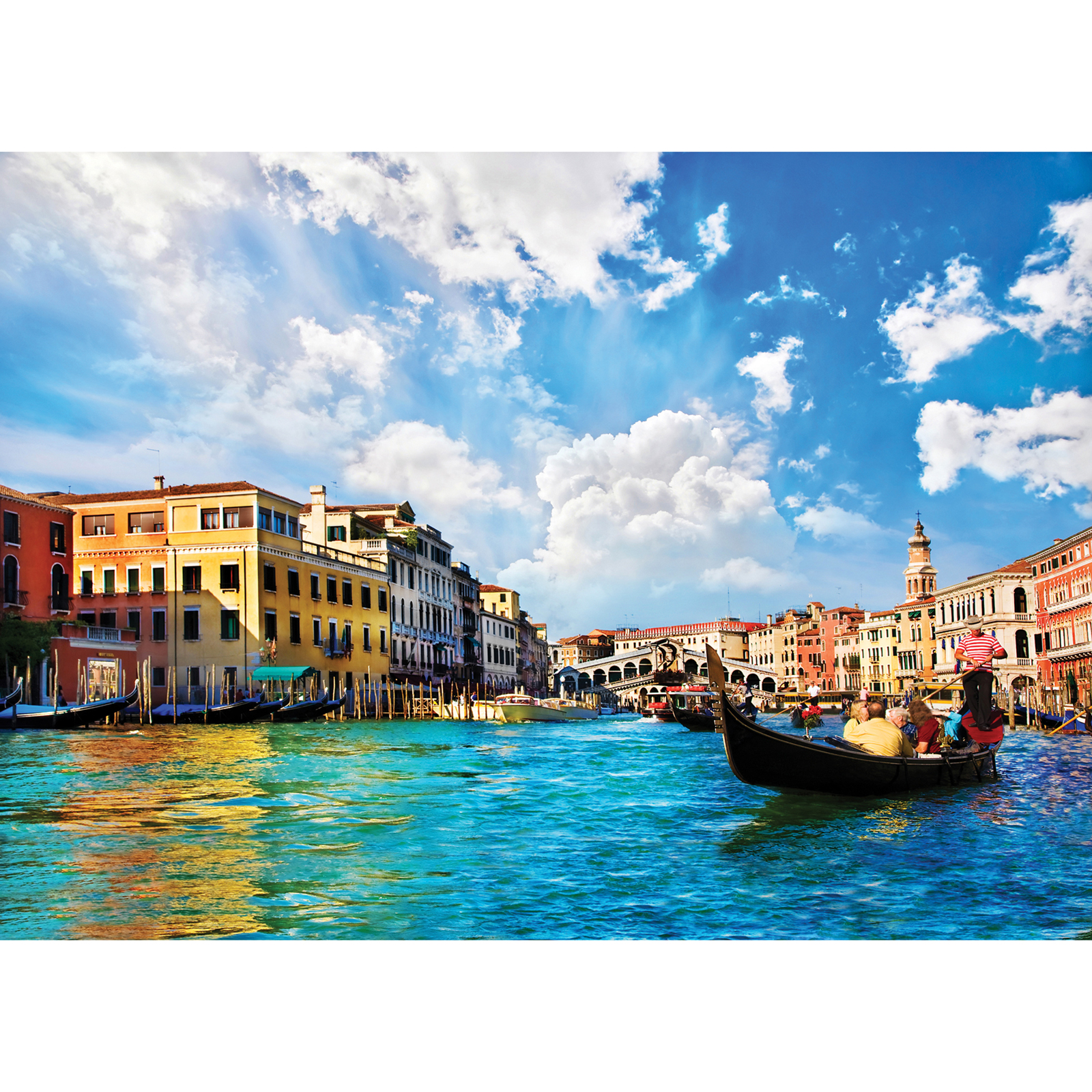 Jigsaw Puzzle ตัวต่อจิ๊กซอว์ 500 ชิ้น T063 Architecture สิ่งก่อสร้าง Rialto Bridge Italy รูปสะพานริอัลโต ประเทศอิตาลี MagicLand6