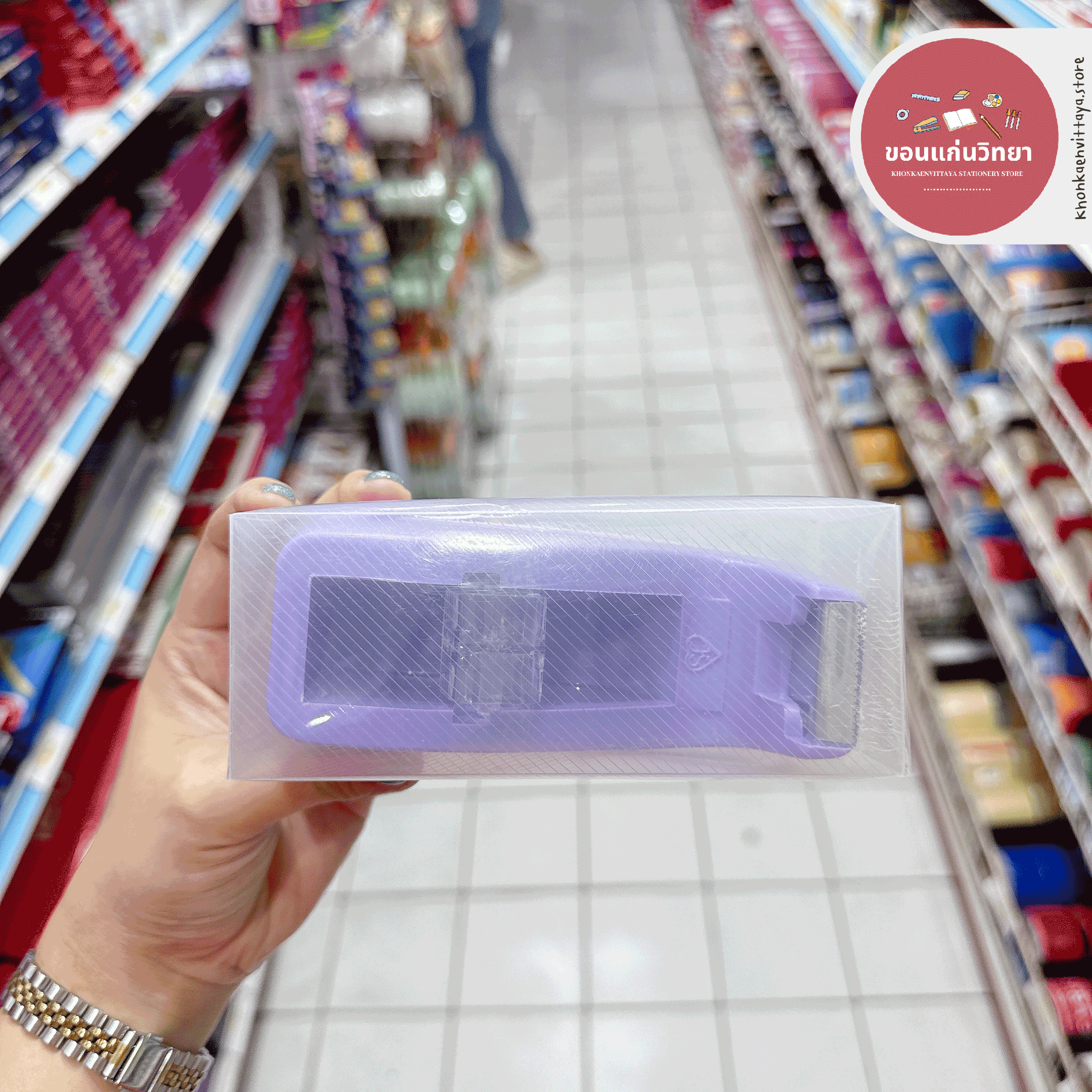 แท่นตัดเทป Tape Dispenser เอสซี SC แกนเล็ก ขนาดแกน 1 นิ้ว NO.15 คละสี จำนวน 1 อัน