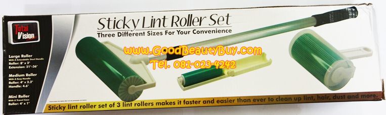 ชุดลูกกลิ้ง ทำความสะอาด กำจัดฝุ่น ขุยผ้า ขนเส้นด้าย Sticky Lint Roller Set