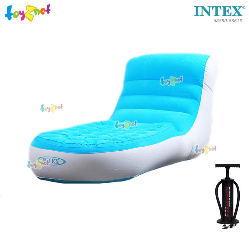 Intex Splash Lounge 0.84x1.70x0.81 M. No.68880 + Double Quick III Hand Pump