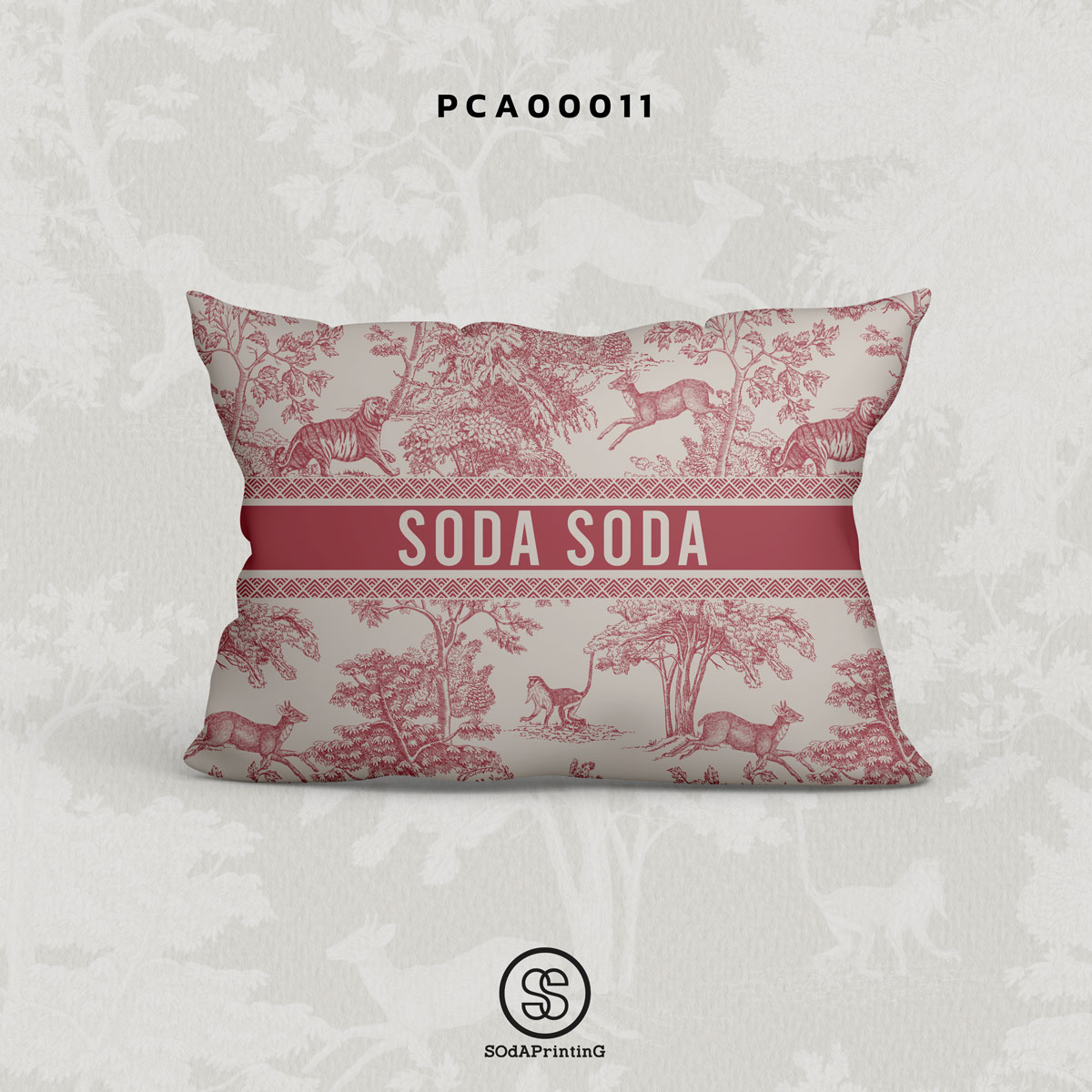 PILLOW CASE FOREST (Red&White) PCA00011