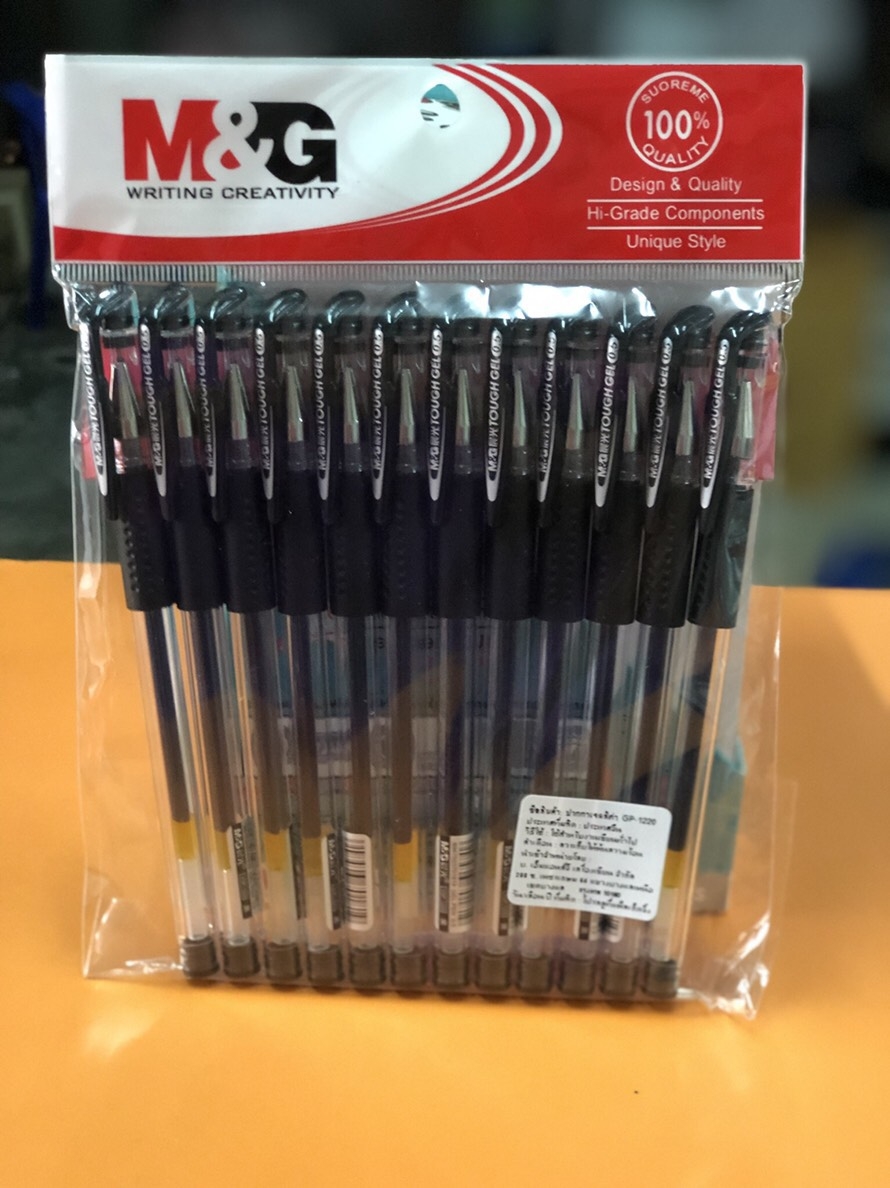 ปากกา M&G เจล GP - 1220 ดำ 0.5 mm (โหล)