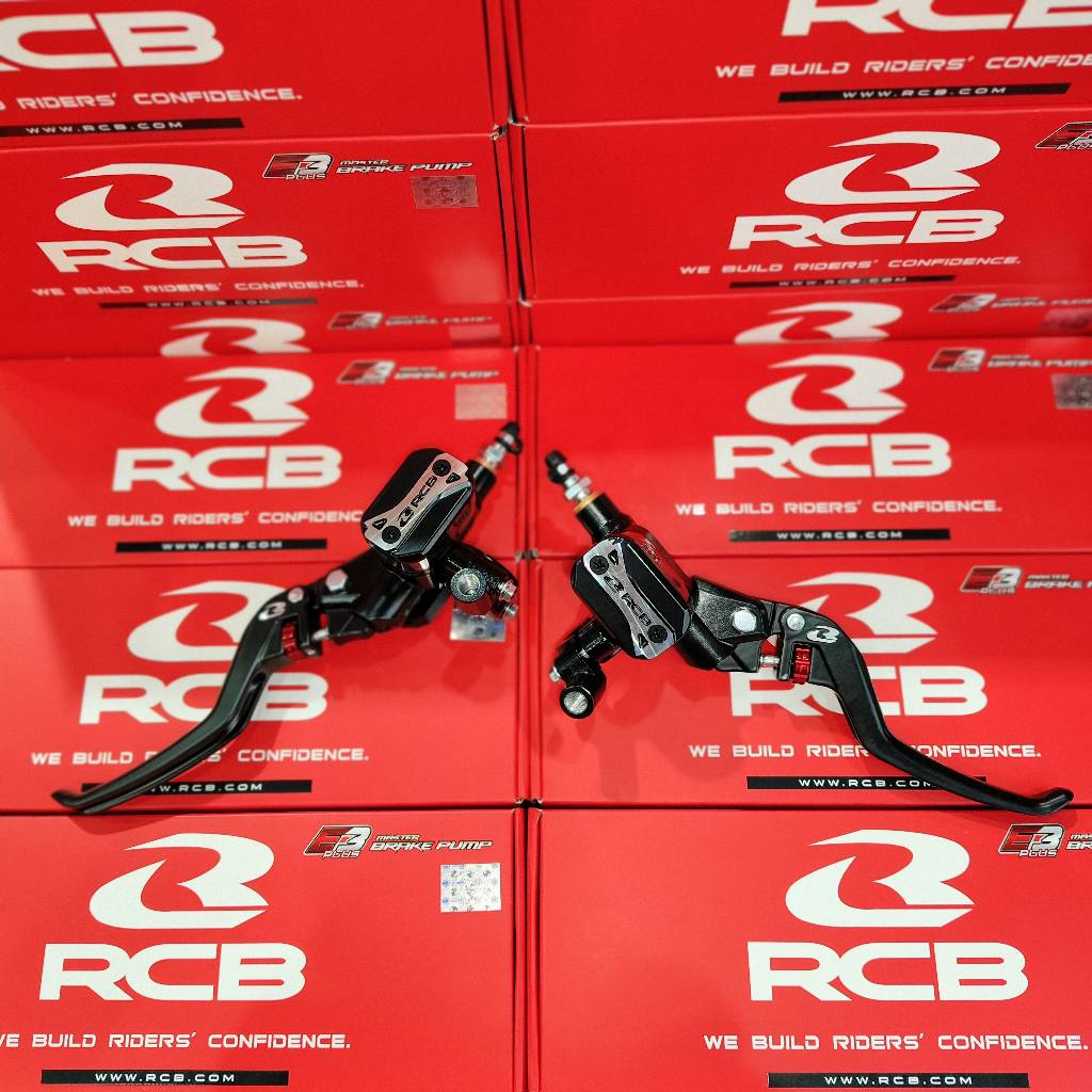 ปั้ม RCB E3+ ลูกสูบ 14mm. ซ้าย/ขวา ⭐อัพเกรด ก้านปรับระดับได้มาพร้อมฝาแต่ง ⭐ ราคา 1350.-