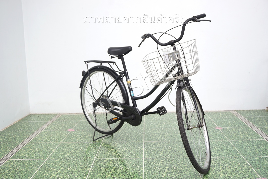 จักรยานแม่บ้านญี่ปุ่น - ล้อ 26 นิ้ว - ไม่มีเกียร์ - สีดำ [จักรยานมือสอง]