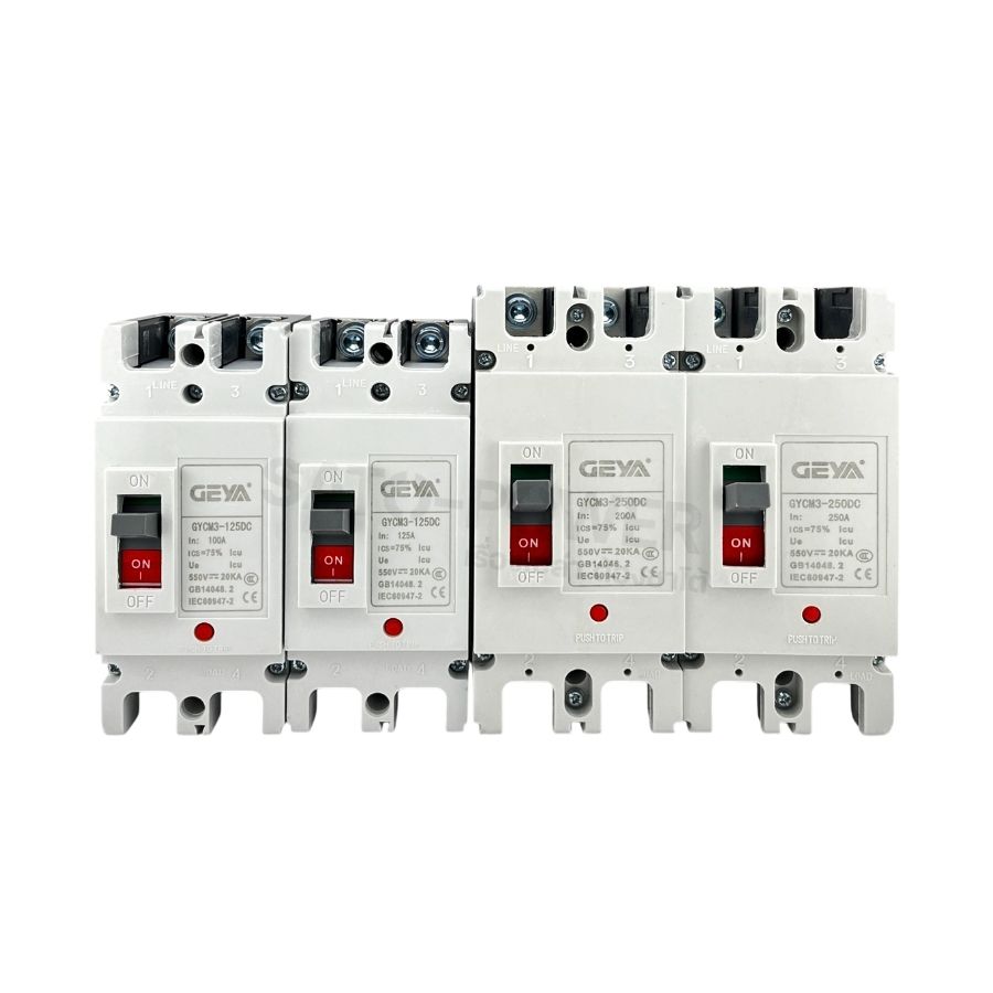์NS/ GEYA เบรกเกอร์ DC MCCB 2P 550Vdc รุ่น GYCM3 | 100A / 125A / 200A / 250A | เบรกเกอร์ GYCM3