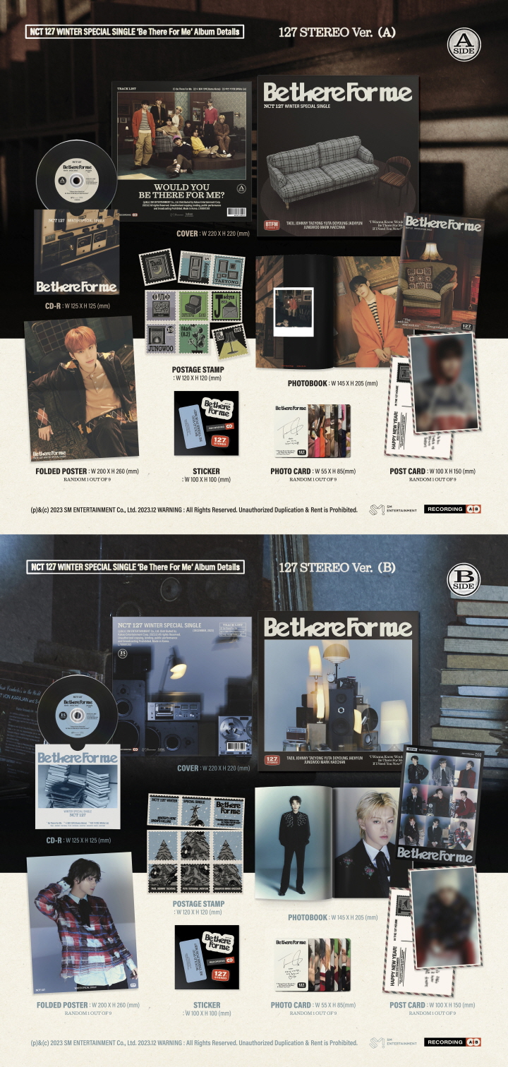 [PRE-ORDER] NCT 127 - Winter Special Single Album "Be There For Me" (127 STEREO ver.)