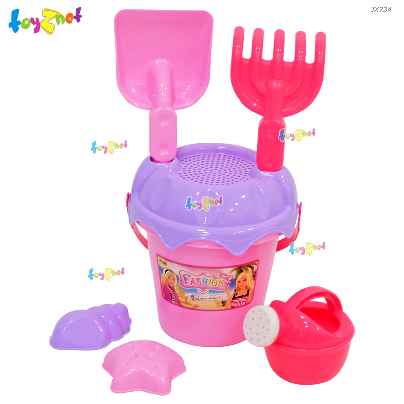 Toyznet ส่งฟรี ชุดตักทราย ถังชมพู-ม่วง รุ่น JX734