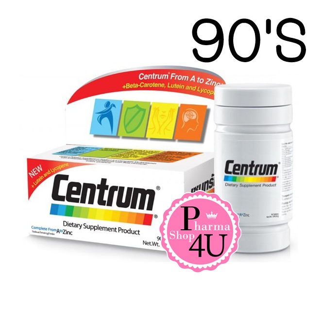 CENTRUM สูตรใหม่ 90 เม็ด เพิ่ม LUTEIN Betacarotene
