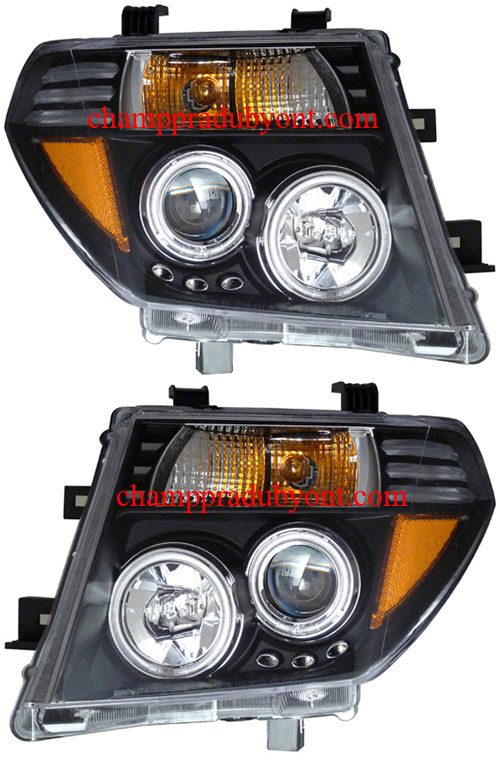 ไฟหน้าโปรเจคเตอร์ NISSAN NAVARA 07-13 ดำ วงแหวน