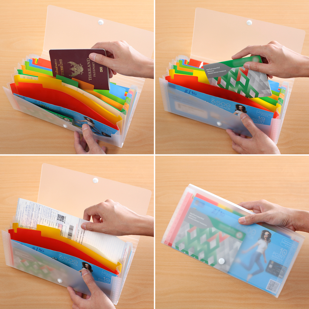 กระเป๋าพลาสติกใส่เอกสาร มีอินเด็กซ์ 12 หยัก EX-057