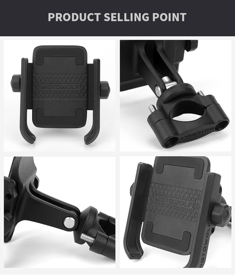 ที่วางโทรศัพท์ มอเตอร์ไซค์ หรือ ที่ยึดโทรศัพท์ bigbike ยี่ห้อ MOTOWOLF