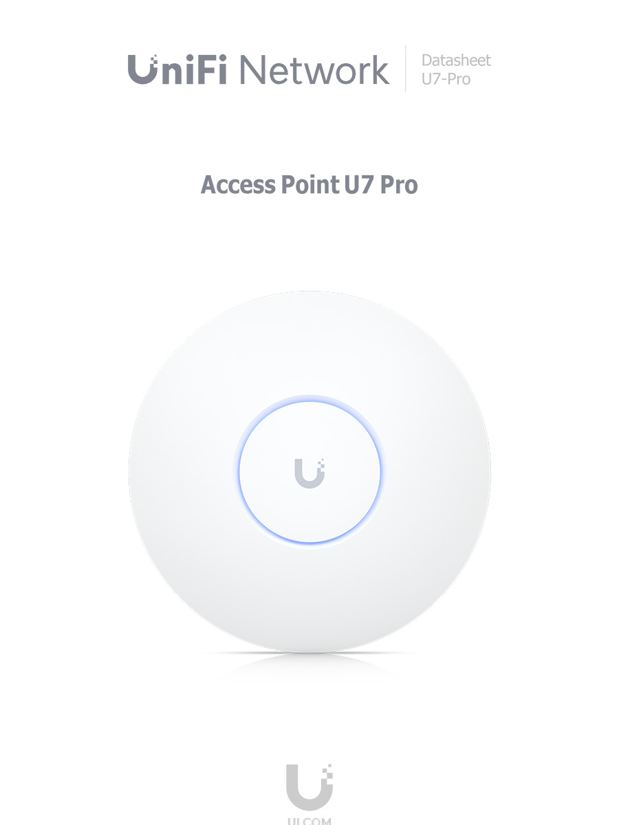 UBIQUITI U7-PRO Access Point UniFi WiFI 7 (BE) 10.7Gbps , 1 Port Lan Gigabit 10/100/2500 Tri-Band BY BILLIONAIRE SECURETECH U7-PRO