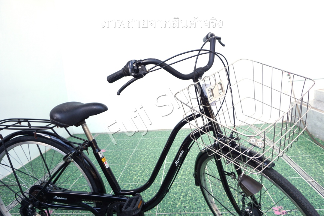 จักรยานแม่บ้านญี่ปุ่น - ล้อ 26 นิ้ว - เกียร์ 6 สปีด - ไฟหน้าอัตโนมัติ - สีดำ [จักรยานมือสอง]