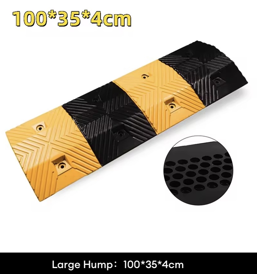 ยางชะลอความเร็ว/ยางลูกระนาด ขนาด35x100x4cm.รับนน.200ตัน นน.ยาง7.15 กก.แถมฟรี พุกติดคั้ง