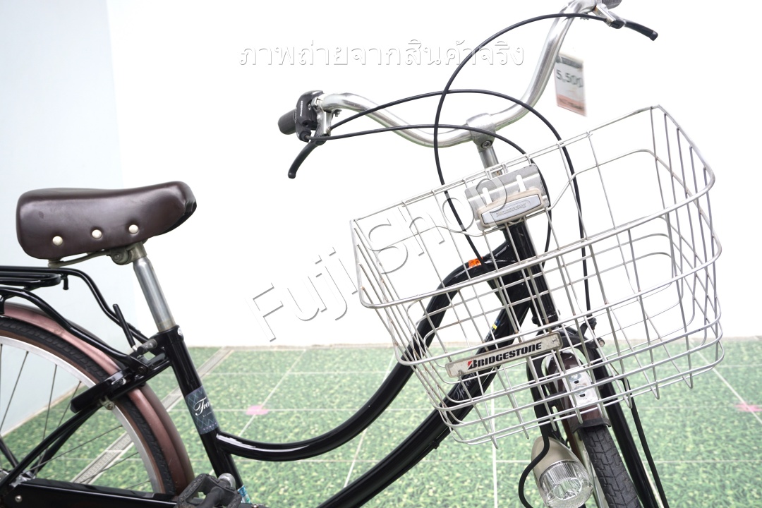 จักรยานแม่บ้านญี่ปุ่น - ล้อ 27 นิ้ว - เกียร์ 6 สปีด - ไฟหน้าอัตโนมัติ - Marukin - สีดำ [จักรยานมือสอง]