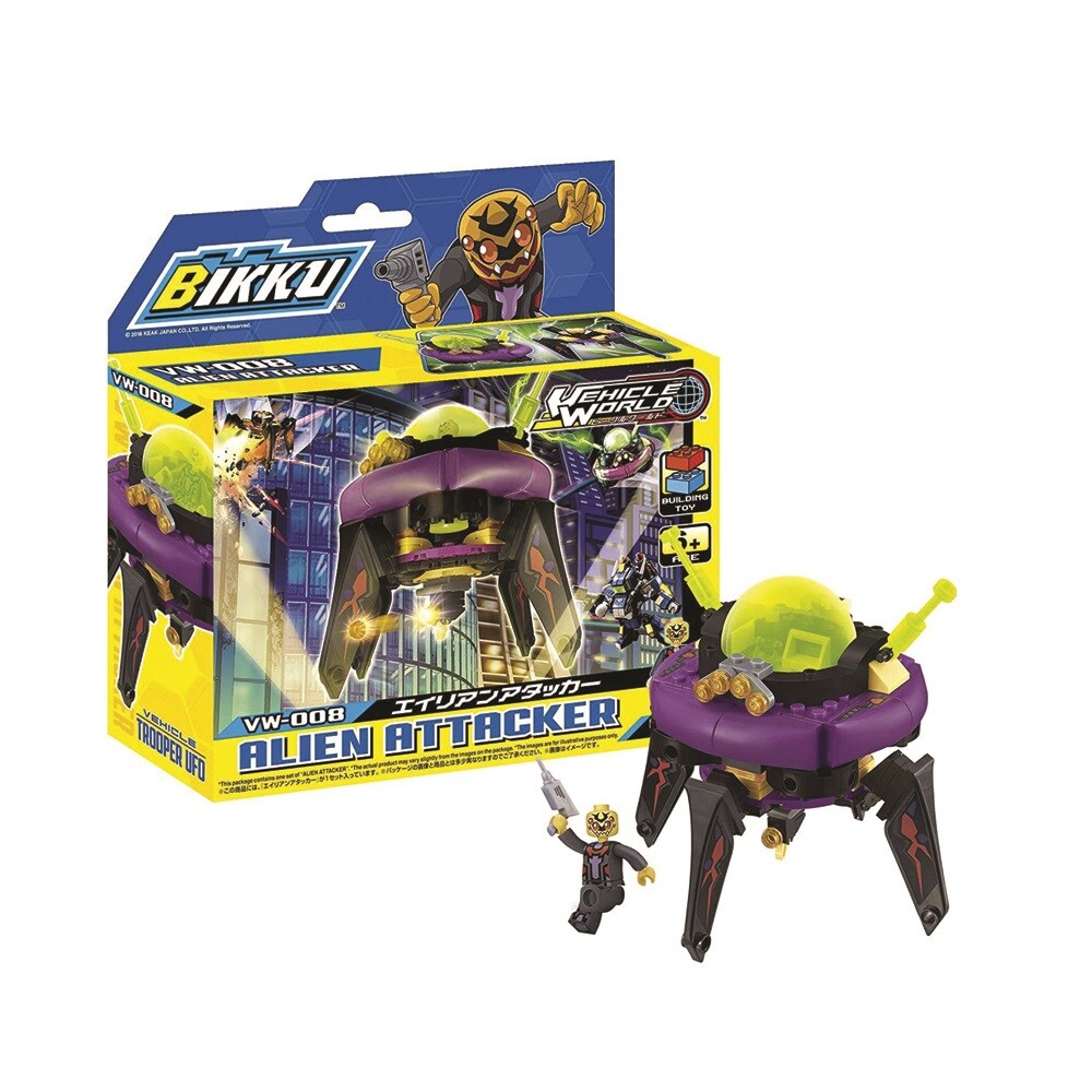 Block BIKKU Series 1 VW-008 ALIEN ATTACKER ชุดตัวต่อบิคคุ เอเลี่ยนแอทแทคเกอร์ ของเล่นเด็กลิขสิทธิ์แท้จากญี่ปุ่น