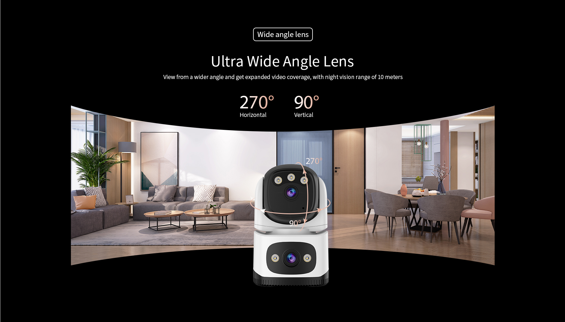 Vstarcam CS995DR กล้องวงจรปิดระบบ IP WIFI 2 MP Color Night Vision กล้องเลนส์คู่ มีไมค์และลำโพงในตัว BY BILLIONAIRE SECURETECH CS995DR