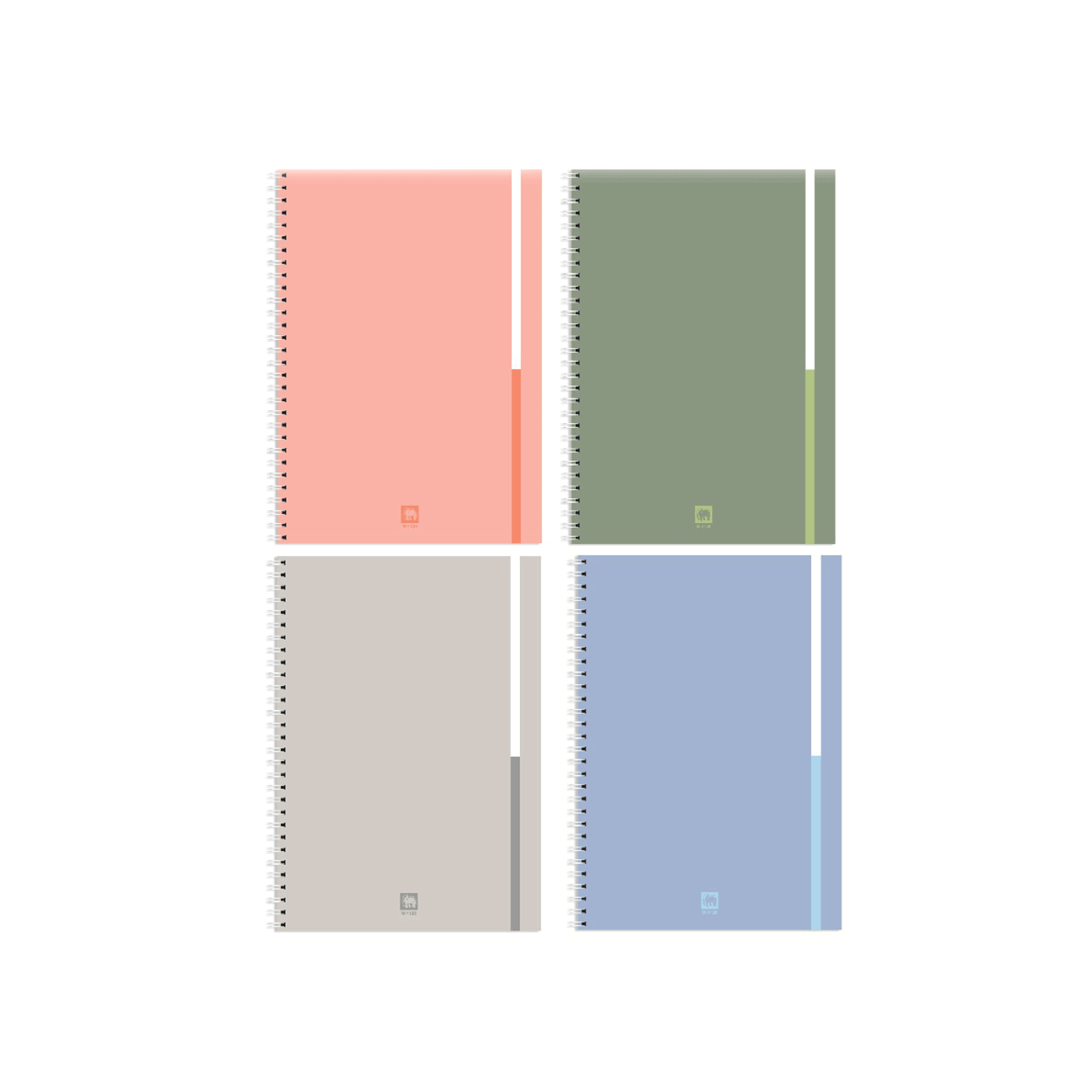 สมุดสันห่วง ตราช้าง Elephant สมุดโน็ตริมลวด A5 รุ่น W-112R A5 จำนวน 1 เล่ม (คละสี)