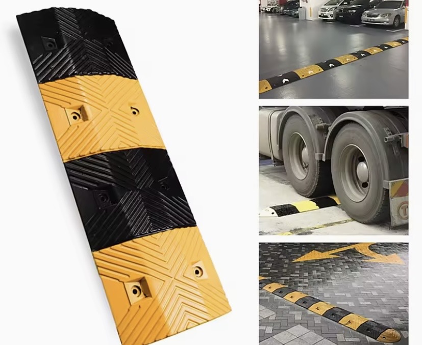 ยางชะลอความเร็ว/ยางลูกระนาด ขนาด35x100x5cm.รับนน.200ตัน นน.ยาง10.35กก.แถมฟรี พุกติดคั้ง