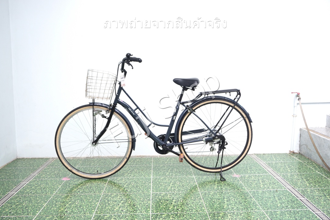 จักรยานแม่บ้านญี่ปุ่น - ล้อ 27 นิ้ว - มีเกียร์ - สีน้ำเงิน [จักรยานมือสอง]