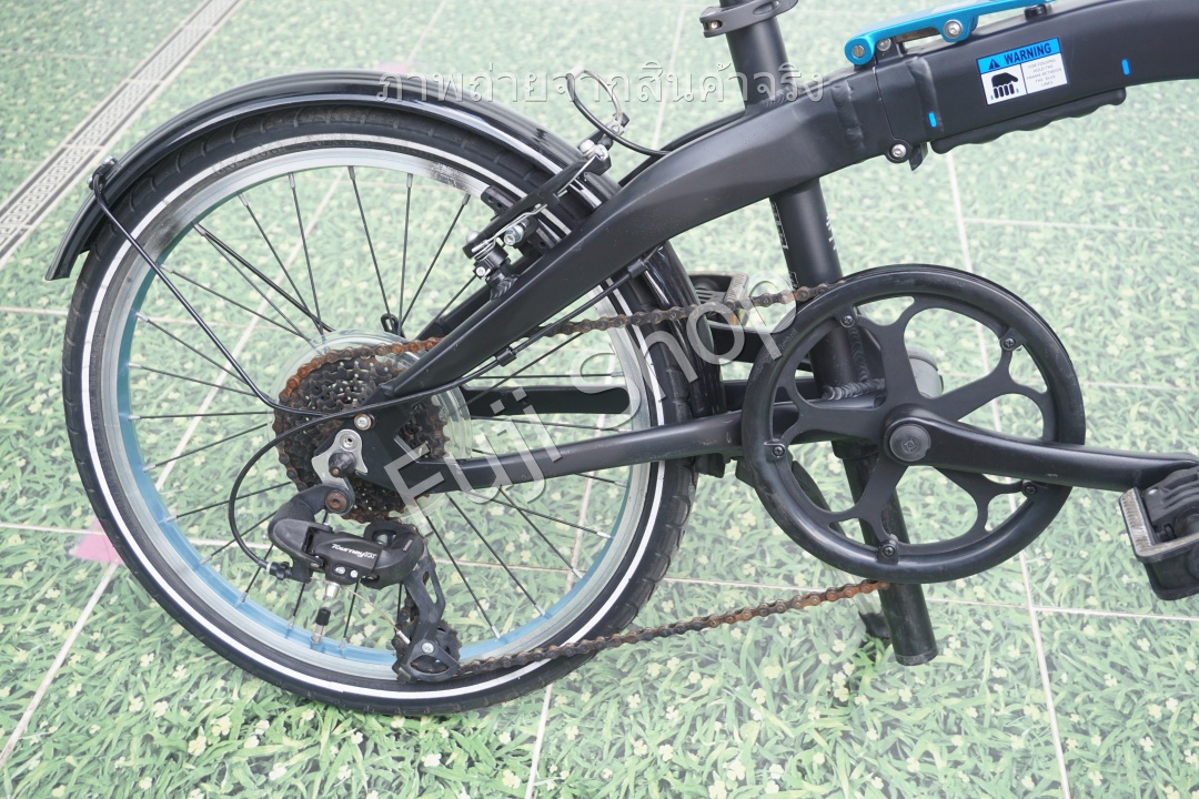 จักรยานพับได้ญี่ปุ่น - ล้อ 20 นิ้ว - มีเกียร์ - อลูมิเนียม - BMW Folding Bike - สีดำ [จักรยานมือสอง]