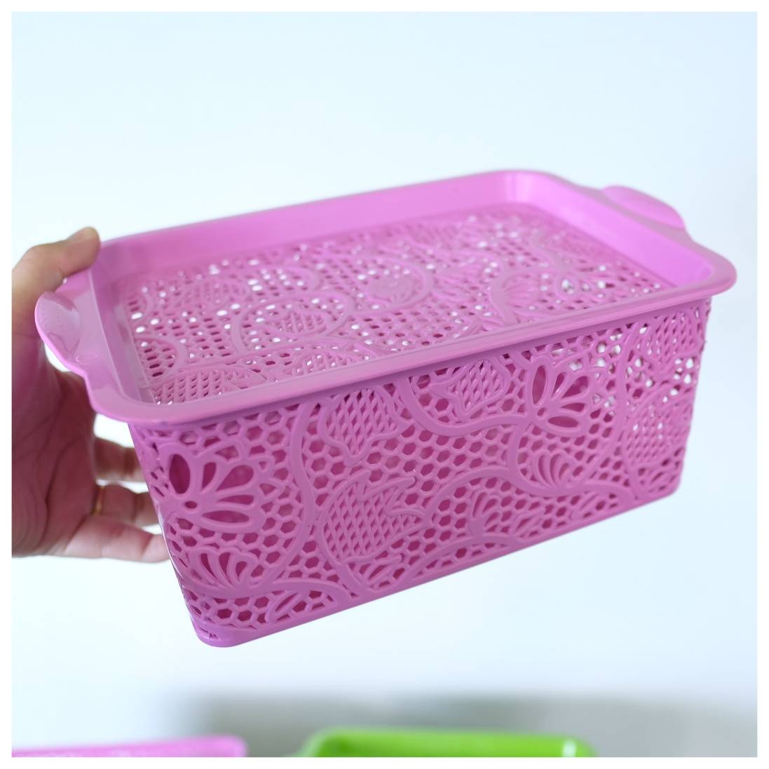 ตะกร้าฉลุ+ฝา No.86