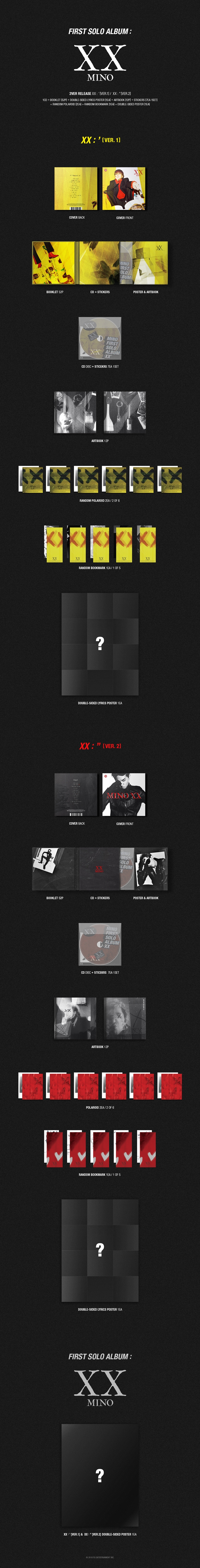 [PRE-ORDER] MINO - 1st Solo Album "XX" (Ver. 1)