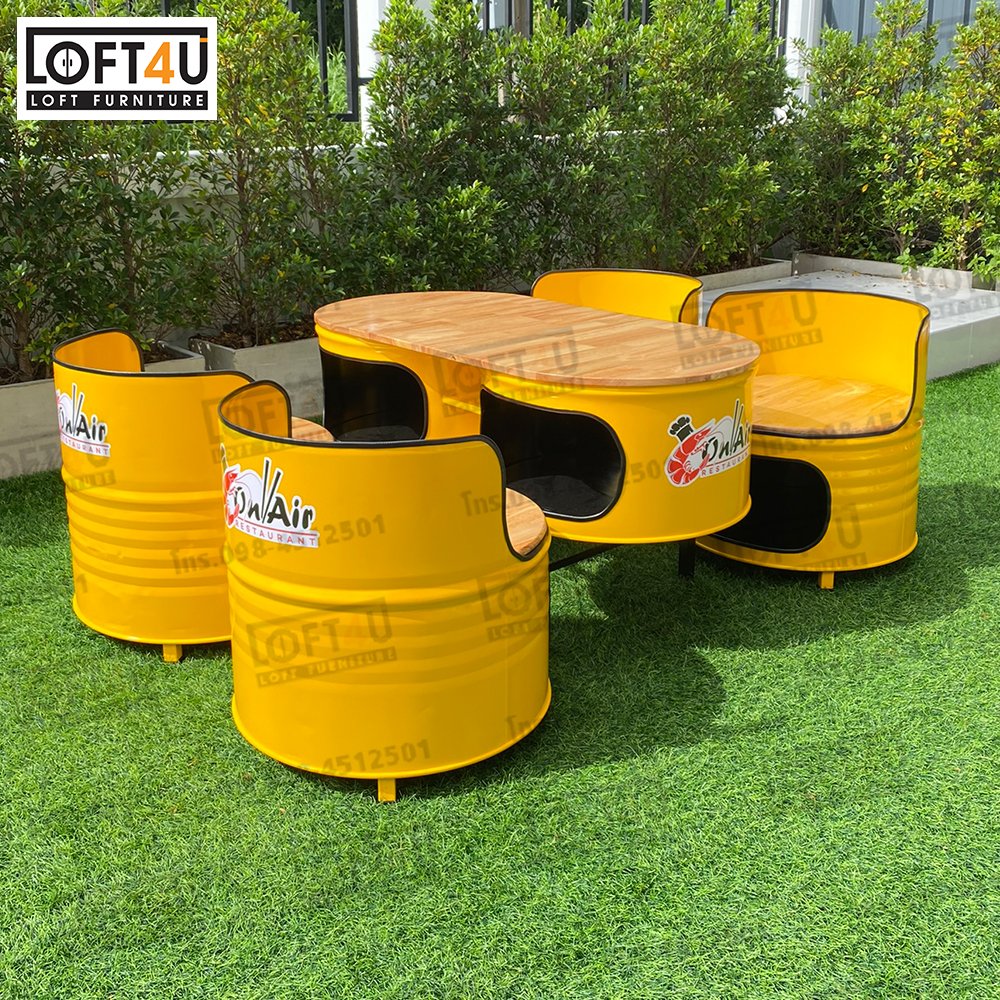 โต๊ะอาหาร Dining Table : wooden cushion / 4 seats