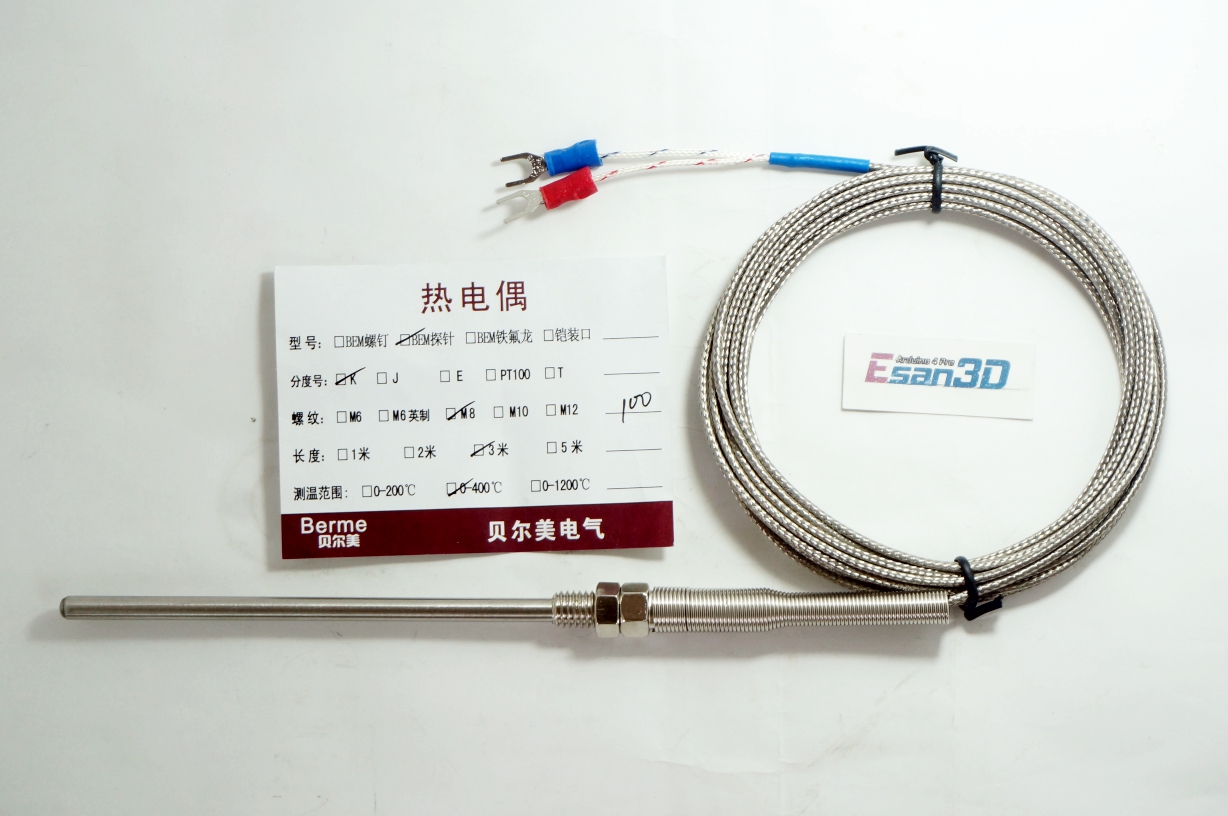 Long probe K-Type Thermocouple (0 - 400C) สายยาว 3m