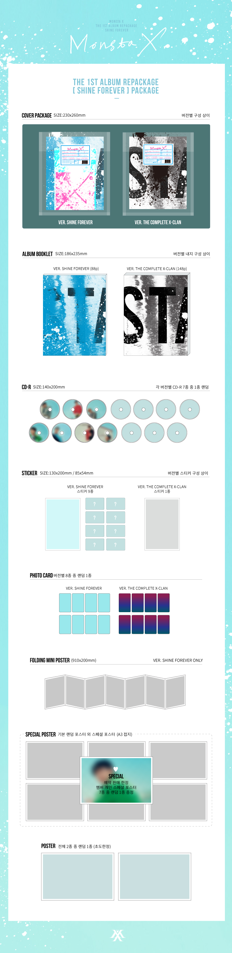 [PRE-ORDER] MONSTA X - 1st Album Repackage "SHINE FOREVER" (Random Cover - สุ่มปก)