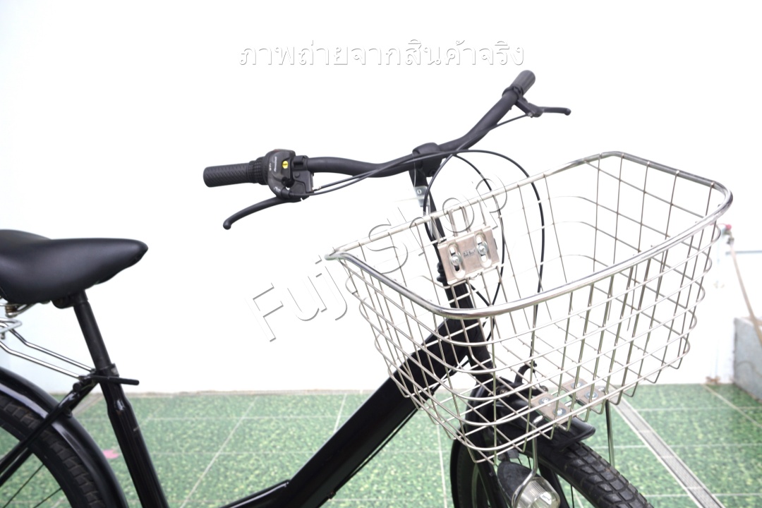 จักรยานแม่บ้านล้อโตญี่ปุ่น - ล้อ 27.5x1.95 - เกียร์ 6 สปีด - ไฟหน้าอัตโนมัติ - สีดำ [จักรยานมือสอง]