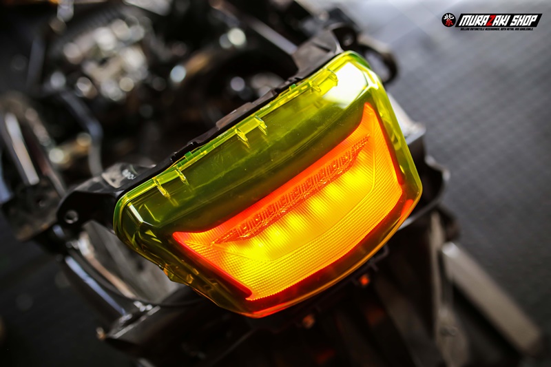 กรอบไฟท้ายGiorno สีใส-สโม๊ค-เหลือง-น้ำเงิน ราคา650