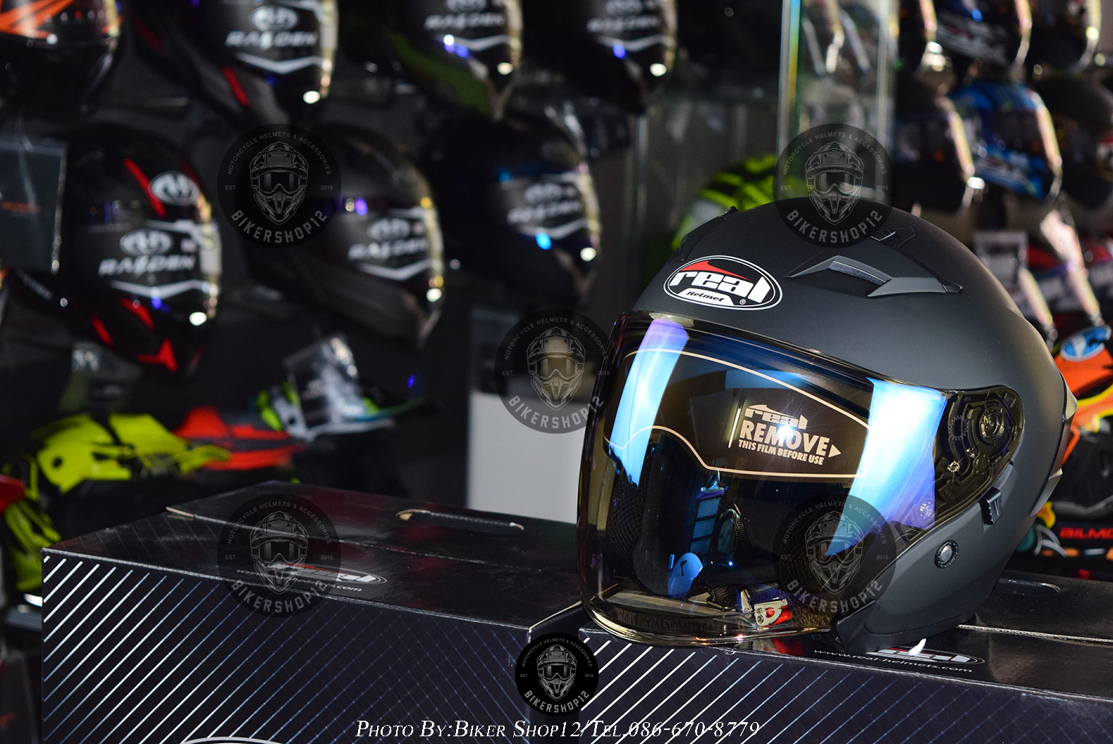 หมวกกันน็อค Real รุ่น Oslo สีดำด้าน