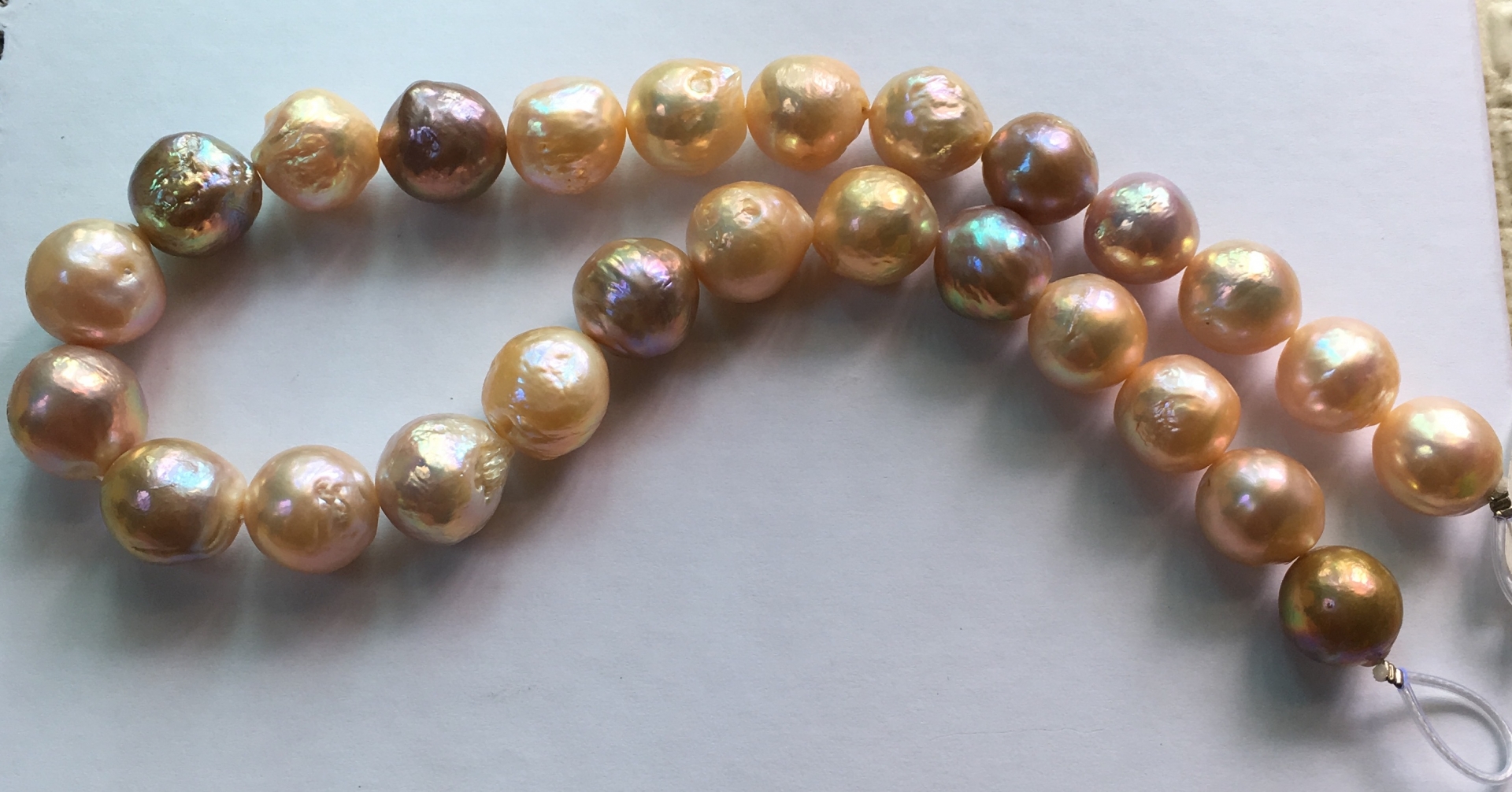 สร้อยคอไข่มุกน้ำจืด บาร๊อค คละสี ขนาด 14.5-16.5 มิล