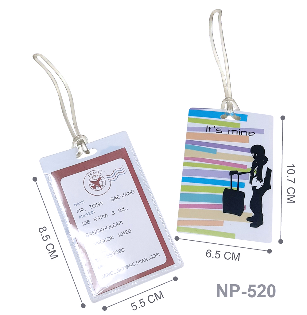 ขนาดป้ายชื่อคล้องกระเป๋า Luggage Tag NP-520 ลาย It's mine