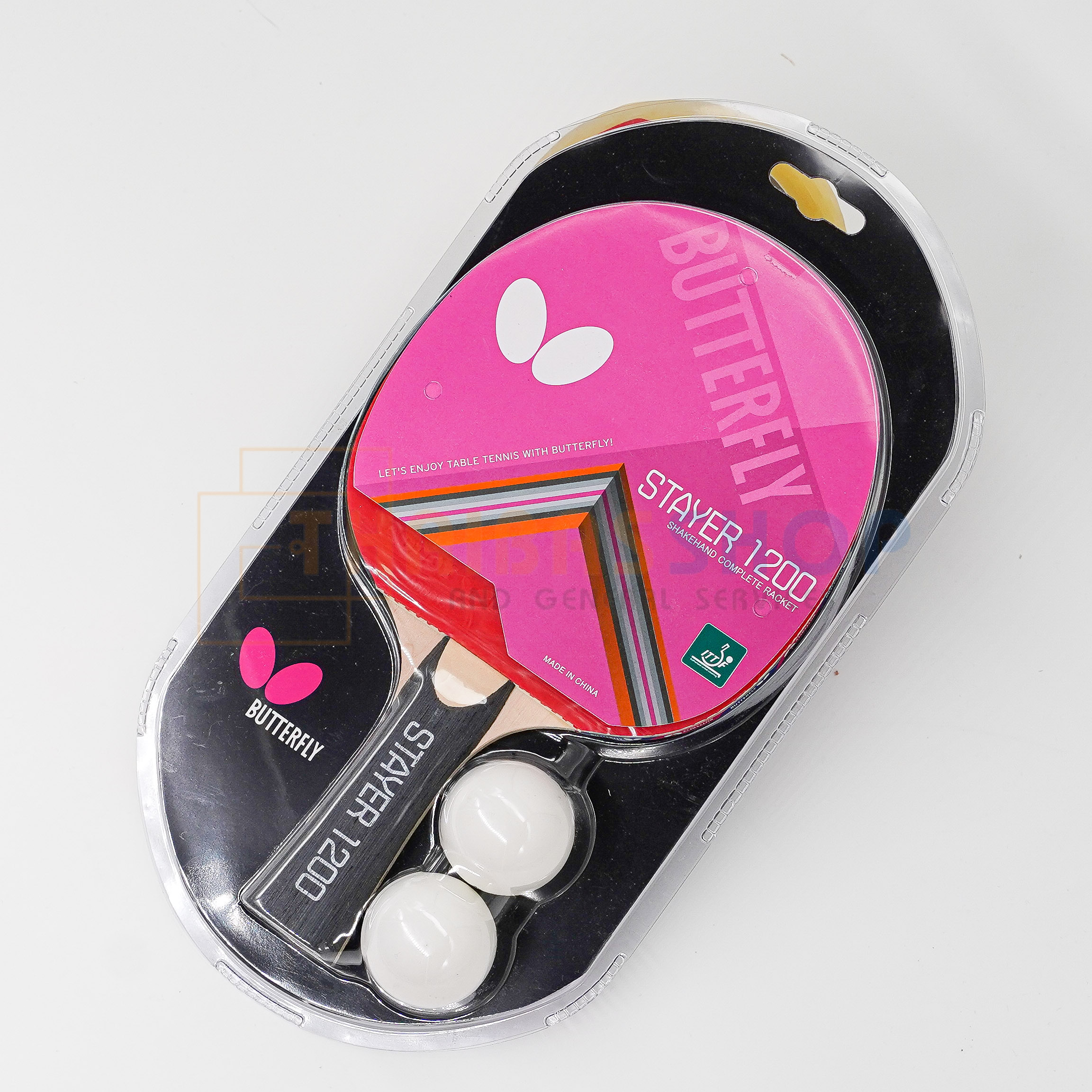 (ของแท้ 100%) Butterfly ไม้ปิงปอง รุ่น Stayer 1200 Butterfly Tabletennis แถมลูกปิงปอง butterfly